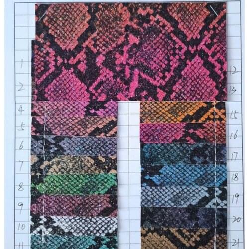 10 yards roll wholesale PVC artificial leather flower Glitter snake pattern leather flash Symphony Glitter serpentine fabric