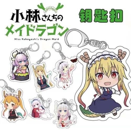11pcs/lot Anime Kobayashi-san Chi no Maid Dragon Acrylic key chain pendant pendant toy gift