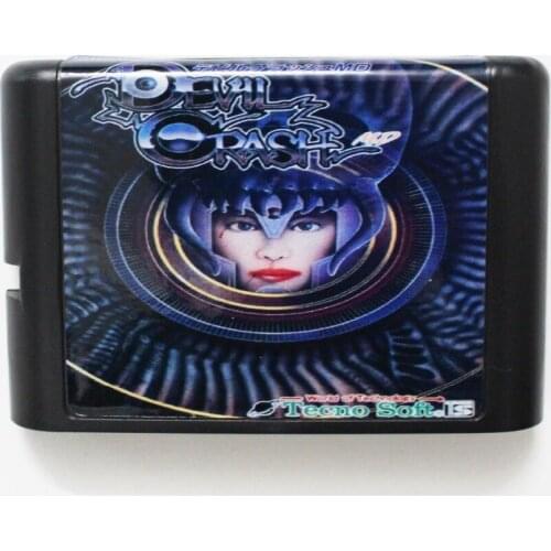 Devil Crash 16 bit MD Game Card For Sega Mega Drive For Genesis