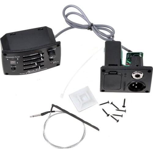 4 Brand EQ PRE-AMP Equalizer Pickup Tuner For Acoustic Guitar Active no battery