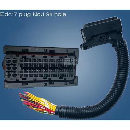 64/90Pin Ecu Edc17 Computer Board No1 No2 Plug Connector with wire for Bosch