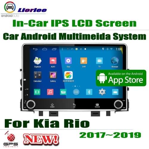 9" HD 1080P IPS LCD Screen Android 8 Core For Kia Rio (YB) 2017-2019 Car Radio BT 3G/4G WIFI AUX USB GPS Navi Multimedia