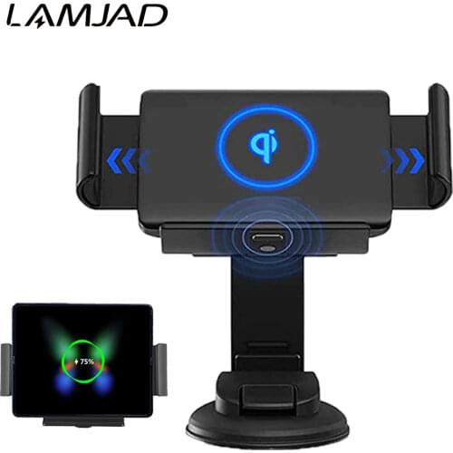 S1 Car Wireless Charger 10W Auto Clamping Phone Holder for Samsung Galaxy Fold Fold2 S10 iPhone XS 11 Max Xiaomi Huawei Mate X