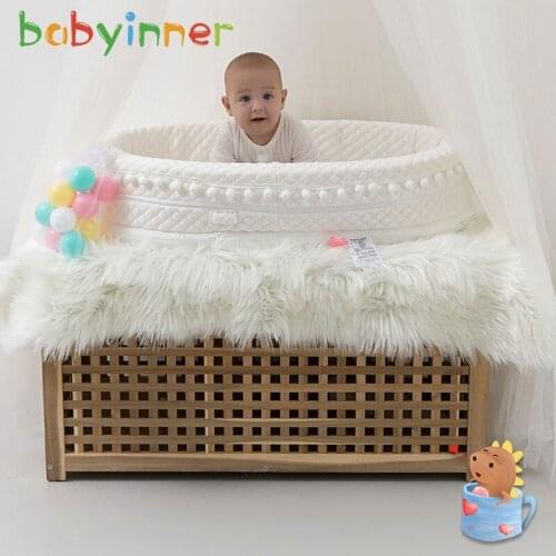Babyinner 90*50*20cm Portable Baby Crib Washable Bionic Four-piece Baby Bed Set Waterproof and Breathable Infant Cradle Cot