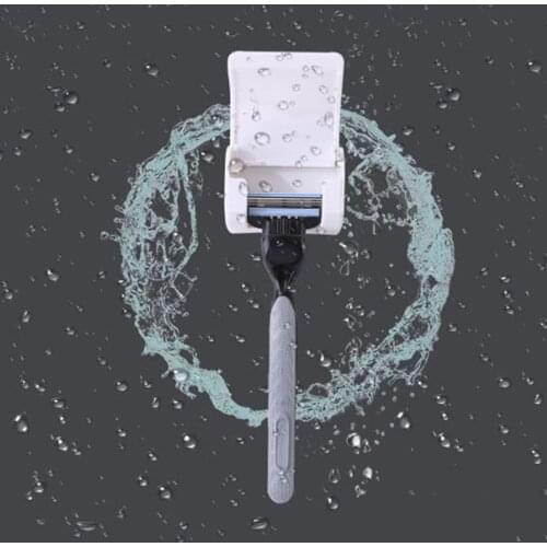 White Plastic Razor Holder Mini Paste Razor Rack Toothbrush everything for the Bathroom Punch-free Razor Shelf Storage Stand