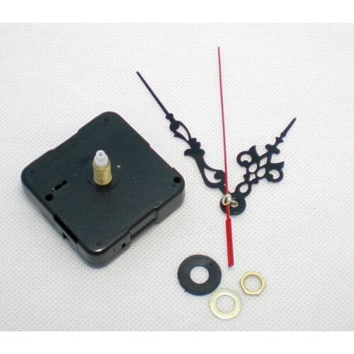 Free shipping 2pcs/lot 16.5mm Quartz Clock Movement Kit Spindle Mechanism shaft with hands