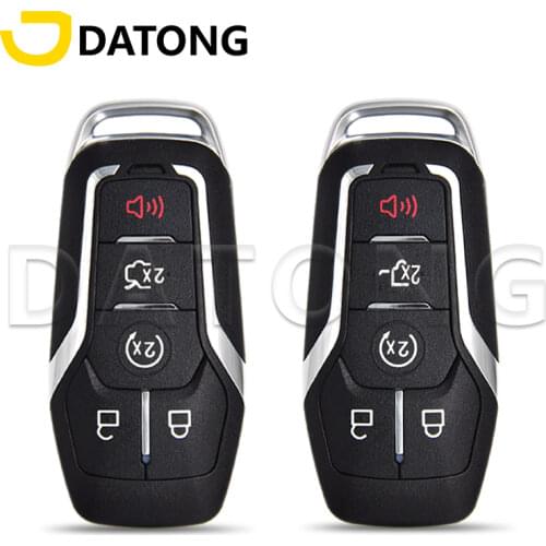 Datong World Car Remote Key Case For Ford Edge Mondeo Mustang 5 Button Filp Car Key Blank Shell Replace Car Key Cover With Blade