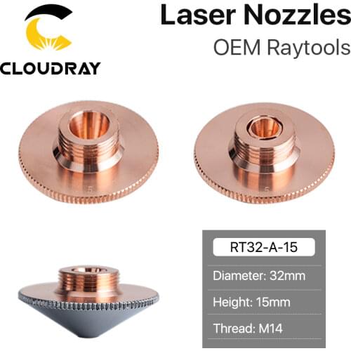 Cloudray Raytools Dia.32mm H15 Caliber 0.8-6.0 Single/Double Layers Welding Laser Nozzles for Fiber Laser Cutting CNC Machine