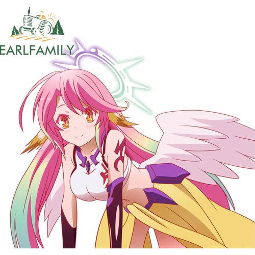 EARLFAMILY 13cm x 11.4cm for Shiro No Game No Life Auto Decal Bumper Window Car Stickers Anime Waterproof Window Trunk Decor