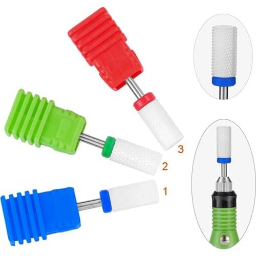 Meisha Milling Cutter For Manicure Ceramic Mill Manicure Machine Cutter For Pedicure Electric Nail Files Nail Drill Bits HF0011