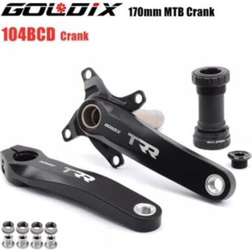 GOLDIX 104BCD Bicycle Crank Mountain bike crankset aluminum alloy bicycle crank 104 bcd 170mm MTB bicycle crank bike parts