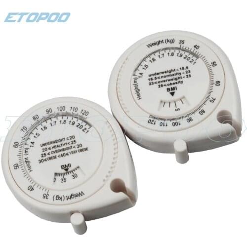 150cm 60inch BMI Tape Measure Health Care Heart Shape BMI Calculator Retractable Ruler Waist Measure For Promotional Gift 10pcs