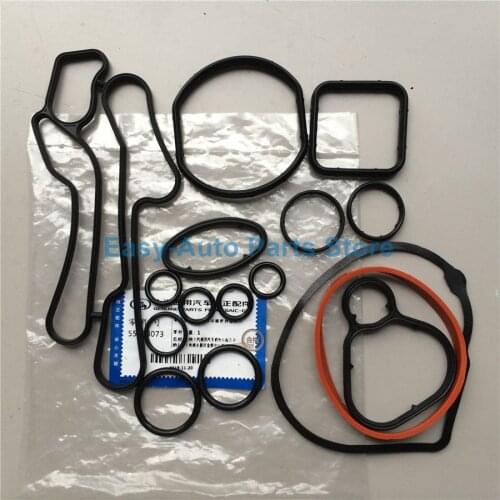Cooling System Seal Oil Cooler Gasket Seals O-ring Set For Chevrolet Cruze 1.6T Sonic Astra Zafira OEM# 55354073
