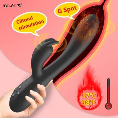 Rabbit Dildo Vibrator Sex Toys for Woman G Spot Vagina Clitoris Stimulator Female Masturbator Adult Erotic Products Sexual Toys