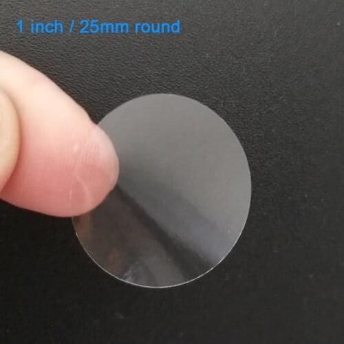 1 inch/ 25mm round high glossy transparent sealing sticker