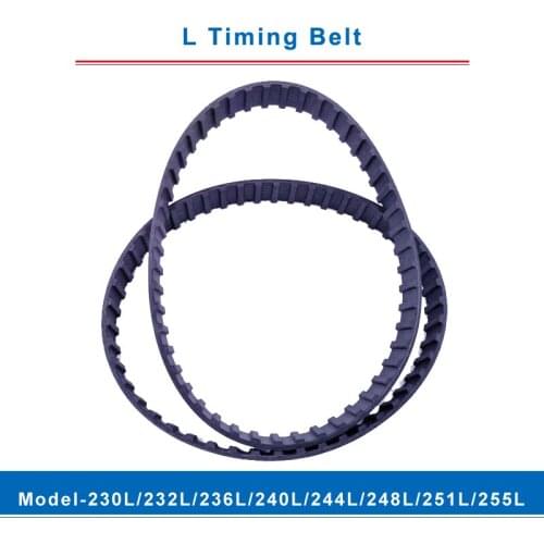 L timing belt trapezoid teeth model-230L/232L/236L/240L/244L/248L/251L/255L transmission belt width 20/25mm for L timing pulley