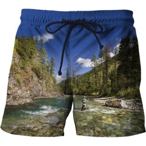 2021 Mens Summer Swimming Suit Gay Swim Trunks 3D Cartoon Beach Pants Men Swimsuit Fish Print Man Shorts High Waist Beachwear