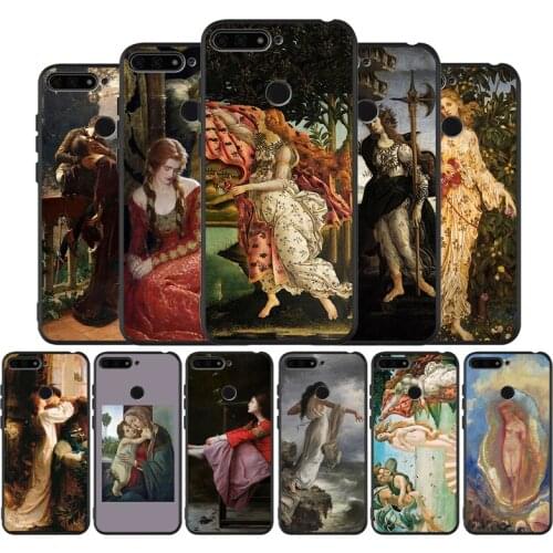 Painting Birth of Venus Soft Silicone black Phone Case For Huawei Honor 8 8X 9 10 20 30 Pro 10 20 lite Mate 10 20 30 PRO 20 lite