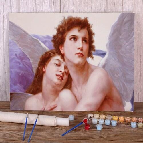 Angel Kids DIY Paint By Numbers Complete Kit Acrylic Paints 50*70 Painting On Canvas Handmade For Adults For Handicraft
