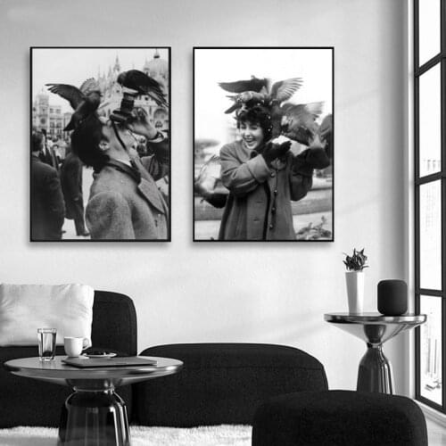 Nordic Black White Poster Character Photographer Wall Art Picture Living Room Decor Posters and Prints Canvas Painting Decor