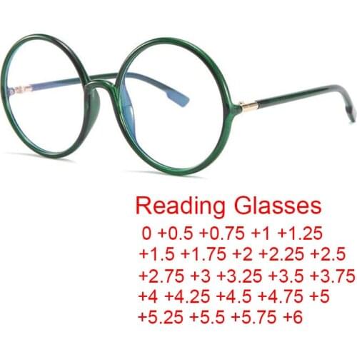 Retro Round Frame Anti Blue Light Reading Glasses Women Men Korea Style Anti Radiation Optical Lenses Magnifying Glasses +1 +2