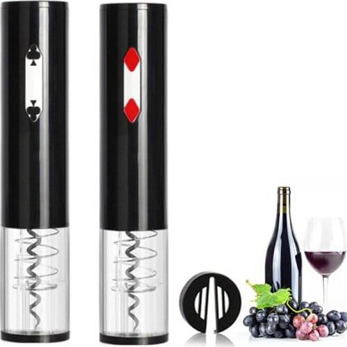 New Electric Bottle Opener Wine Bottle Openers Creative Dry Battery Corkscrew Wine Opener Foil Cutter Household Kitchen Tools