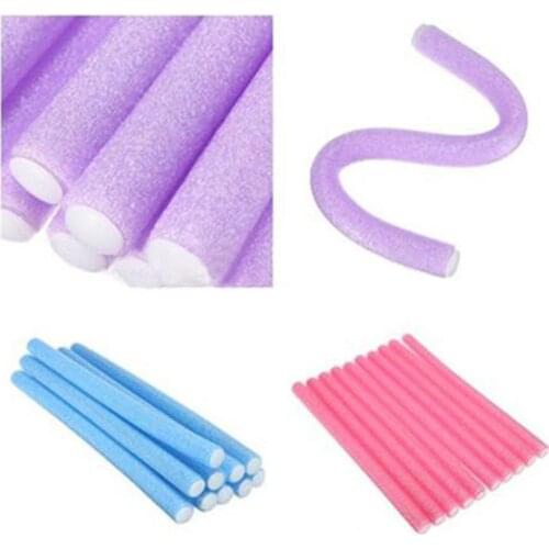 Hair Roll Curler Sticks The Same Color Soft Foam Hair Rods Hair Flexi Curling Bendy Stick Plastic Roller Hair Styling Curle U2Q6