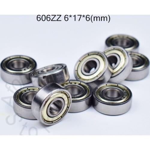606 606ZZ 6*17*6(mm) 10pieces bearing free shipping ABEC-5 metal Sealed Miniature Mini Bearing 606 606Z chrome steel bearing
