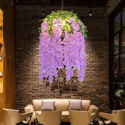 Green Plant Pendant Light Clothing Shop Window Decoration Hanging Light Dessert Shop Coffee Restaurant Personality Pendant Lamps