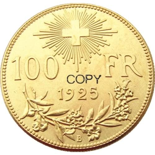 Switzerland 100 Frs 1925 Gold Plated Copy Coin