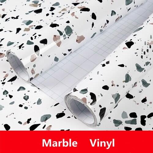 SUNICE Marble Vinyl Sticker Wallpaper Sticker Table Self Adhesive Vinyl Removable Stone Effect Vinyl Wall paper 0.6*1m