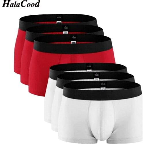 6Pcs/lot Male Fadhion Panties Mens Underwear Soft Boxers Cotton Boxer Men Solid Boxer Shorts Plus Size Boxers Mens Underwear Lot
