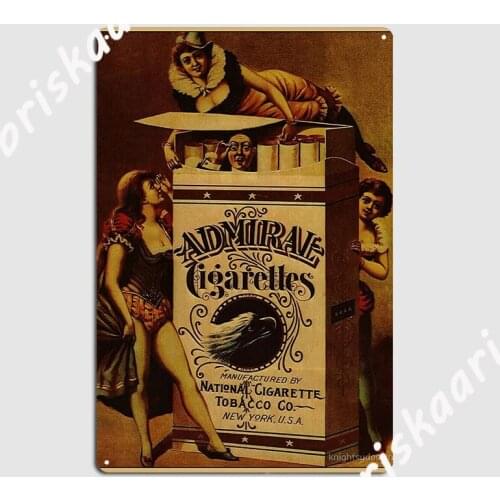 Vintage 1890 Smoking Advert Poster Metal Plaque Poster Classic Painting Décor Garage Club Wall Mural Tin sign Posters