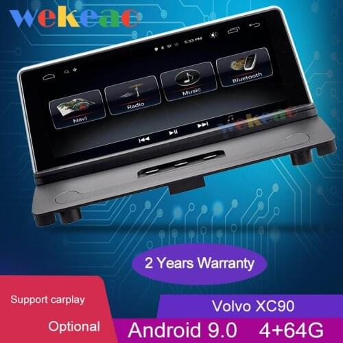 Wekeao 8.8" Touch Screen 1 Din Android 9.0 Auto Radio For Volvo XC90 Car Multimedia Dvd Navigation GPS Carplay Stereo 2007-2013