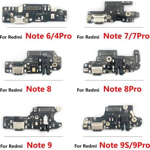 20Pcs/Lot Charger Board Flex For Xiaomi Redmi Note 5 5A 6 7 8 8T 9 9s 10 Pro USB Port Connector Dock Charging Board Ribbon Cable