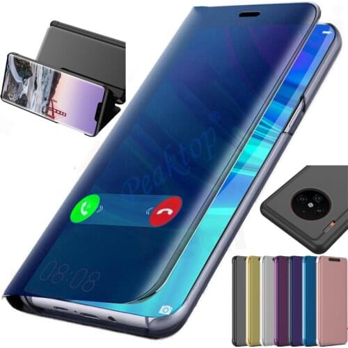 View Smart Mirror Flip Case For Huawei Mate 30 20X 10 9 Pro Lite P30 P20 P10 Pro Lite P20 Lite 2019 P Smart Plus 2018 2019 Cover