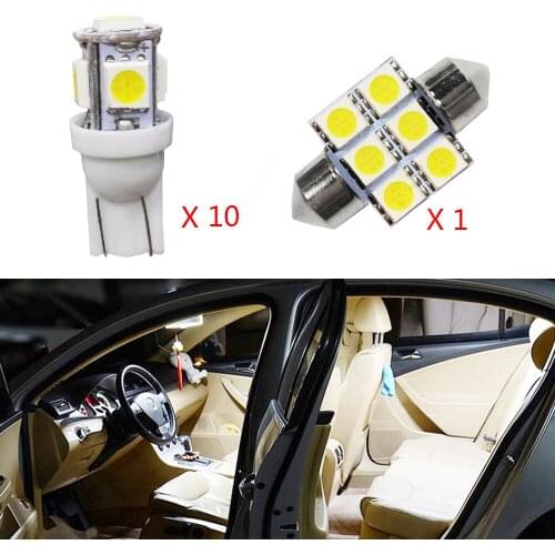 11pcs X Free Shipping Error Free LED Interior Light Kit Package For Lexus IS Accessories 2013-2014 Reading Lamps