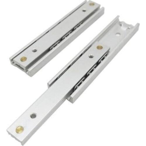 1Pair/Lot Mini Short Aluminum 2 fold ball bearing drawer slide jewelry box electronic product gift box