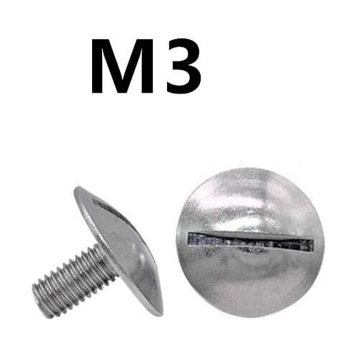 20pcs/lot M3x4/5/6/8/10/12/14/16mm GB947 Stainless steel 304 material extra large flat head slotted screw