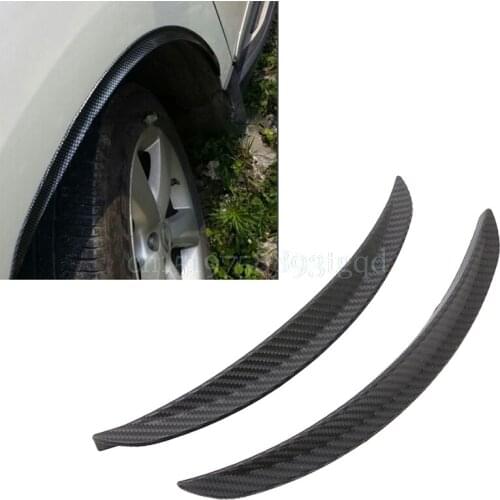 2X 25cm SUV Truck Carbon Fiber Style Fender Flare Wheel Lip Body Decor Kit Trim
