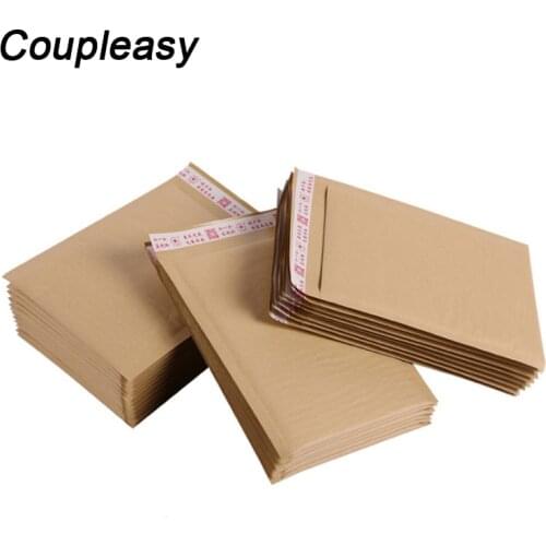 30Pcs/Lot Kraft Paper Bubble Mailer Shipping Envelopes with Bubble Self Seal Padded Envelopes Shockproof Shipping Envelopes 7 Si