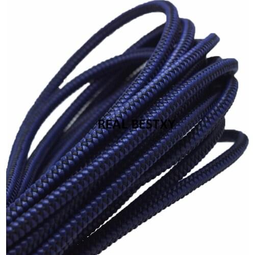 5m/lot approx: 5.1*5.1mm Leather Rope Braided Stainless stee Leather Rope Cord Strings DIY Bracelet Necklace Jewelry Accessories