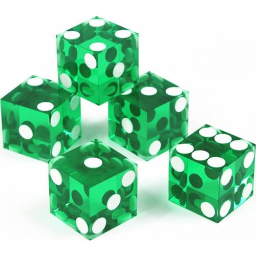 5 pcs/set 19mm Transparent large size Standard Dots D6 Gaming Dice for Table Board Role Playing Game