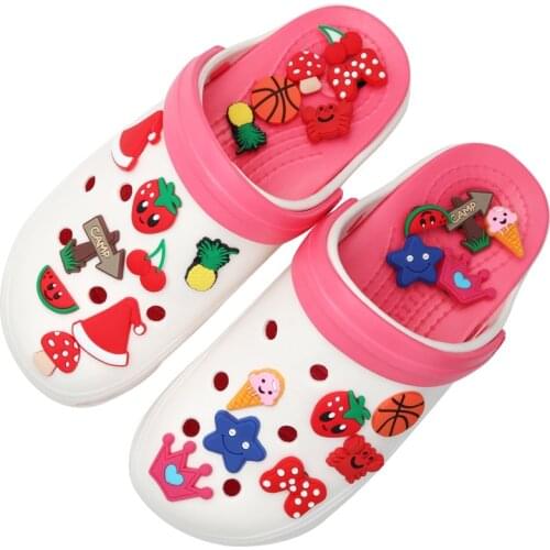 Shoe Accessories Apparel Charms Animals Ball Cherry Lollipop Starfish Shoe Buckle Decoration for Croc Jibz Kids Party X-mas Gift