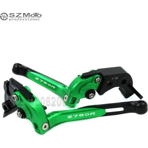 For KAWASAKI Z750R 2011-2012 Aluminum Motorcycle Accessories Folding Extendable Adjustable Brakes Clutch Levers With LOGO CNC
