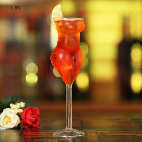 Bar Flirt 3D Sexy Naked Woman Verre Cocktail Glass Charms Personality Erotogenic Beauty Red Wine Goblet Champagne Drinking Cup