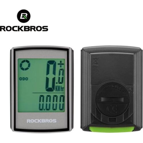 ROCKBROS Wireless Cycling Bike Computer Waterproof Bicycle Computer LCD Backlight Stopwatch Speedometer Odometer MTB Accessories