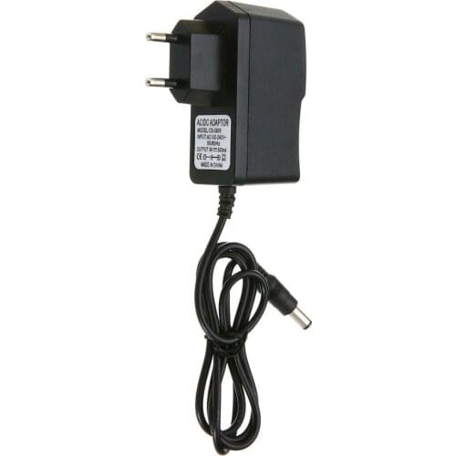 Black EU Plug Power Supply Adapter AC 100-240V to DC 9V 0.5A 9W Universal Charger Adapter 5.5mm*2.5mm For Digital Products