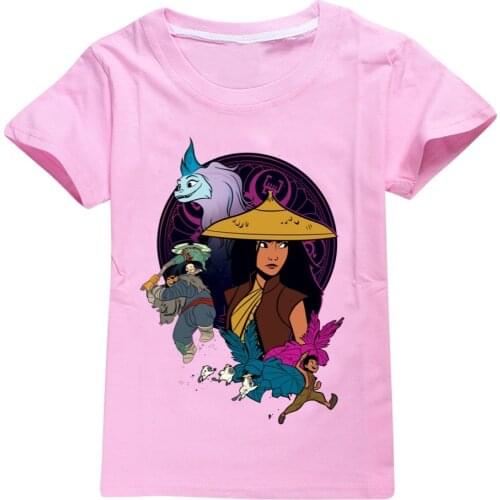 Raya And The Last Dragon Children T-Shirt Summer Short Sleeve 3D Printed Kids Tee Girl Shirt Baby Tops Boy Cartoon Anime T-Shirt