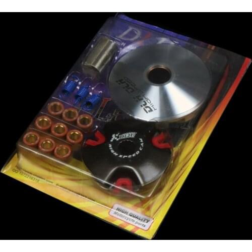 Racing VARIATOR Scooter GY6 Variator Kit with Roller Weights, Drive Pulley for GY6 50cc 139QMB 139QMA and Dio 50cc Scooter Moped